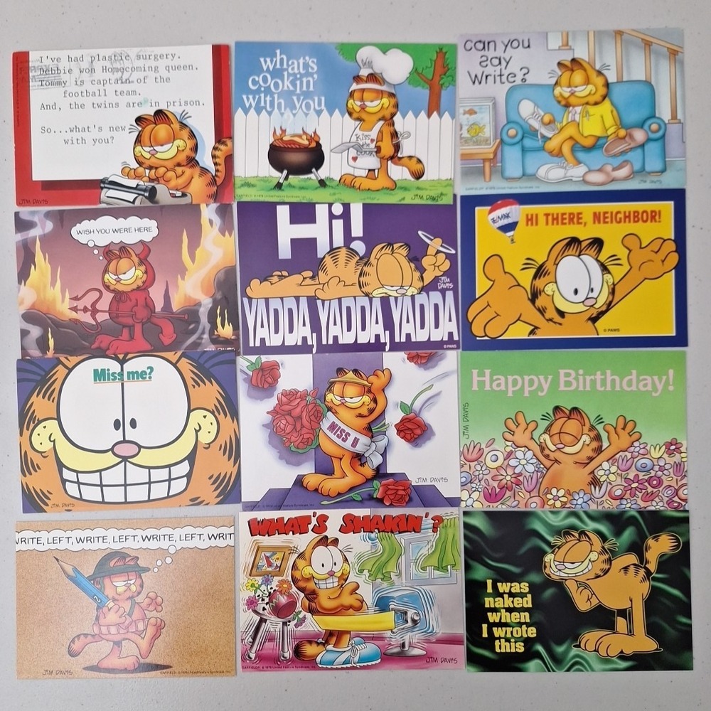 RARE Vintage GARFIELD Postcards Unposted NOS 4x6, Set Of 12, NEW